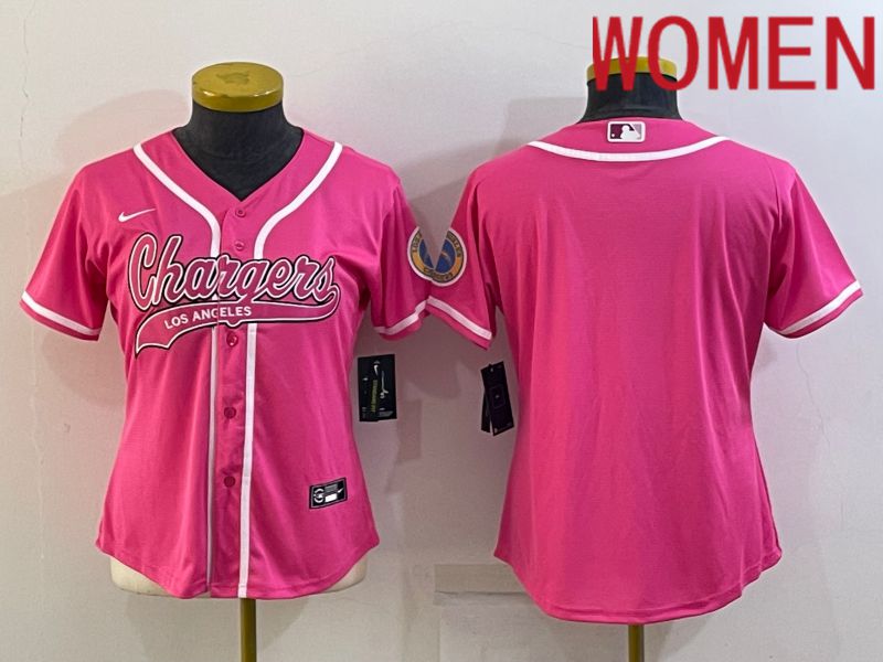 Women Los Angeles Chargers Blank Pink 2022 Nike Co branded NFL Jerseys